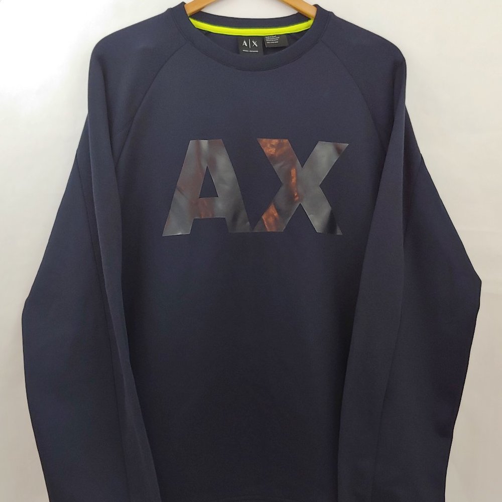 A/X Armani Exchange 2X Black Crew Neck Sweatshirt